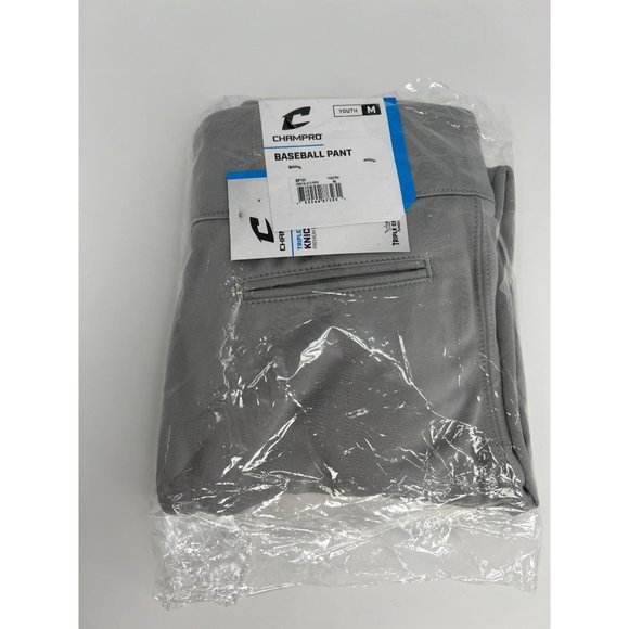 Champro Youth Triple Crown Knicker with Pipe Grey Black MED - Picture 2 of 2